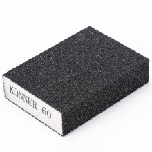 Abrasive foam sanding sponge block